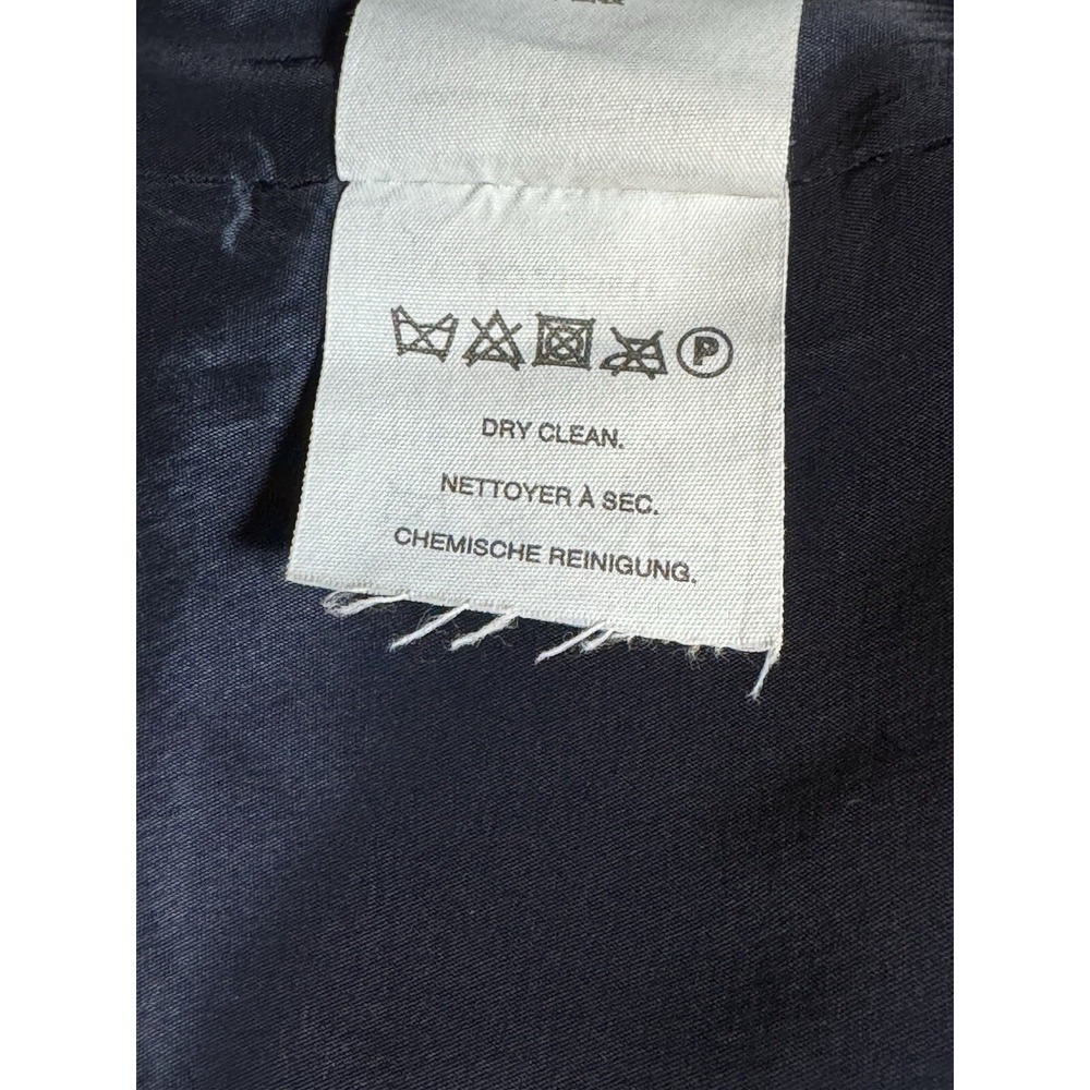 J.CREW Women's Monday Dress Lined Solid 100% Blue Wool Ruffle Sheath Career Sz 8 - Picture 4 of 16
